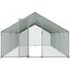 image:imageVEVOR Large Metal Chicken Coop with Run Walkin Chicken Coop for Yard with Waterproof Cover 65 x 98 x 65 ft Spire Roof Large Poultry Cage for Hen House Duck Coop and Rabbit Run2362L x 1181W x 667H