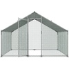 image:imageVEVOR Large Metal Chicken Coop with Run Walkin Chicken Coop for Yard with Waterproof Cover 65 x 98 x 65 ft Spire Roof Large Poultry Cage for Hen House Duck Coop and Rabbit Run1176L x 792W x 792H