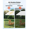 image:imageVEVOR Large Metal Chicken Coop with Run Walkin Chicken Coop for Yard with Waterproof Cover 65 x 98 x 65 ft Spire Roof Large Poultry Cage for Hen House Duck Coop and Rabbit Run787L x 787W x 787H
