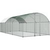 image:imageVEVOR Large Metal Chicken Coop with Run Walkin Chicken Coop for Yard with Waterproof Cover 65 x 98 x 65 ft Spire Roof Large Poultry Cage for Hen House Duck Coop and Rabbit Run1181L x 2362W x 787H