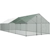 image:imageVEVOR Large Metal Chicken Coop with Run Walkin Chicken Coop for Yard with Waterproof Cover 65 x 98 x 65 ft Spire Roof Large Poultry Cage for Hen House Duck Coop and Rabbit Run3149L x 1181W x 787H