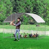 image:imageVEVOR Large Metal Chicken Coop with Run Walkin Chicken Coop for Yard with Waterproof Cover 65 x 98 x 65 ft Spire Roof Large Poultry Cage for Hen House Duck Coop and Rabbit Run1181L x 787W x 787H