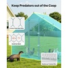 image:imageVEVOR Large Metal Chicken Coop with Run Walkin Chicken Coop for Yard with Waterproof Cover 65 x 98 x 65 ft Spire Roof Large Poultry Cage for Hen House Duck Coop and Rabbit Run1181L x 394W x 787H