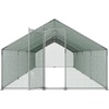 image:imageVEVOR Large Metal Chicken Coop with Run Walkin Chicken Coop for Yard with Waterproof Cover 65 x 98 x 65 ft Spire Roof Large Poultry Cage for Hen House Duck Coop and Rabbit Run3149L x 1181W x 787H