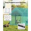 image:imageVEVOR Large Metal Chicken Coop with Run Walkin Chicken Coop for Yard with Waterproof Cover 65 x 98 x 65 ft Spire Roof Large Poultry Cage for Hen House Duck Coop and Rabbit Run1181L x 394W x 394H