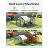 image:imageVEVOR Large Metal Chicken Coop with Run Walkin Chicken Coop for Yard with Waterproof Cover 65 x 98 x 65 ft Spire Roof Large Poultry Cage for Hen House Duck Coop and Rabbit Run787L x 394W x 394H