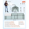 image:imageVEVOR Large Metal Chicken Coop with Run Walkin Chicken Coop for Yard with Waterproof Cover 65 x 98 x 65 ft Spire Roof Large Poultry Cage for Hen House Duck Coop and Rabbit Run1181L x 394W x 394H