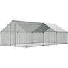 image:imageVEVOR Large Metal Chicken Coop with Run Walkin Chicken Coop for Yard with Waterproof Cover 65 x 98 x 65 ft Spire Roof Large Poultry Cage for Hen House Duck Coop and Rabbit Run2362L x 1181W x 667H