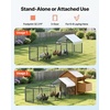 image:imageVEVOR Large Metal Chicken Coop with Run Walkin Chicken Coop for Yard with Waterproof Cover 65 x 98 x 65 ft Spire Roof Large Poultry Cage for Hen House Duck Coop and Rabbit Run1181L x 394W x 394H