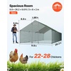 image:imageVEVOR Large Metal Chicken Coop with Run Walkin Chicken Coop for Yard with Waterproof Cover 65 x 98 x 65 ft Spire Roof Large Poultry Cage for Hen House Duck Coop and Rabbit Run3149L x 1181W x 787H