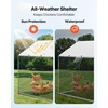 image:imageVEVOR Large Metal Chicken Coop with Run Walkin Chicken Coop for Yard with Waterproof Cover 65 x 98 x 65 ft Spire Roof Large Poultry Cage for Hen House Duck Coop and Rabbit Run1176L x 792W x 792H
