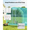image:imageVEVOR Large Metal Chicken Coop with Run Walkin Chicken Coop for Yard with Waterproof Cover 65 x 98 x 65 ft Spire Roof Large Poultry Cage for Hen House Duck Coop and Rabbit Run2992L x 1063W x 787H