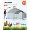 image:imageVEVOR Large Metal Chicken Coop with Run Walkin Chicken Coop for Yard with Waterproof Cover 65 x 98 x 65 ft Spire Roof Large Poultry Cage for Hen House Duck Coop and Rabbit Run2992L x 1063W x 787H