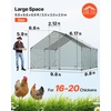 image:imageVEVOR Large Metal Chicken Coop with Run Walkin Chicken Coop for Yard with Waterproof Cover 65 x 98 x 65 ft Spire Roof Large Poultry Cage for Hen House Duck Coop and Rabbit Run1181L x 1181W x 787H