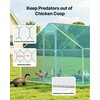 image:imageVEVOR Large Metal Chicken Coop with Run Walkin Chicken Coop for Yard with Waterproof Cover 65 x 98 x 65 ft Spire Roof Large Poultry Cage for Hen House Duck Coop and Rabbit Run2362L x 1181W x 667H
