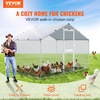 image:imageVEVOR Large Metal Chicken Coop with Run Walkin Chicken Coop for Yard with Waterproof Cover 65 x 98 x 65 ft Spire Roof Large Poultry Cage for Hen House Duck Coop and Rabbit Run1180L x 780W x 780H