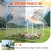 image:imageVEVOR Large Metal Chicken Coop with Run Walkin Chicken Coop for Yard with Waterproof Cover 65 x 98 x 65 ft Spire Roof Large Poultry Cage for Hen House Duck Coop and Rabbit Run1180L x 780W x 780H
