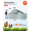 image:imageVEVOR Large Metal Chicken Coop with Run Walkin Chicken Coop for Yard with Waterproof Cover 65 x 98 x 65 ft Spire Roof Large Poultry Cage for Hen House Duck Coop and Rabbit Run1186L x 1547W x 784H