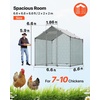 image:imageVEVOR Large Metal Chicken Coop with Run Walkin Chicken Coop for Yard with Waterproof Cover 65 x 98 x 65 ft Spire Roof Large Poultry Cage for Hen House Duck Coop and Rabbit Run787L x 787W x 787H