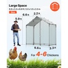 image:imageVEVOR Large Metal Chicken Coop with Run Walkin Chicken Coop for Yard with Waterproof Cover 65 x 98 x 65 ft Spire Roof Large Poultry Cage for Hen House Duck Coop and Rabbit Run787L x 394W x 787H