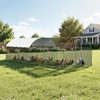 image:imageVEVOR Large Metal Chicken Coop with Run Walkin Chicken Coop for Yard with Waterproof Cover 65 x 98 x 65 ft Spire Roof Large Poultry Cage for Hen House Duck Coop and Rabbit Run2992L x 1063W x 787H