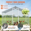 image:imageVEVOR Large Metal Chicken Coop with Run Walkin Chicken Coop for Yard with Waterproof Cover 65 x 98 x 65 ft Spire Roof Large Poultry Cage for Hen House Duck Coop and Rabbit Run1180L x 780W x 780H