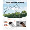 image:imageVEVOR Large Metal Chicken Coop with Run Walkin Chicken Coop for Yard with Waterproof Cover 65 x 98 x 65 ft Spire Roof Large Poultry Cage for Hen House Duck Coop and Rabbit Run1181L x 394W x 787H