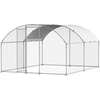image:imageVEVOR Large Metal Chicken Coop with Run Walkin Chicken Coop for Yard with Waterproof Cover 65 x 98 x 65 ft Spire Roof Large Poultry Cage for Hen House Duck Coop and Rabbit Run1575L x 1181W x 787H