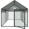 image:imageVEVOR Large Metal Chicken Coop with Run Walkin Chicken Coop for Yard with Waterproof Cover 65 x 98 x 65 ft Spire Roof Large Poultry Cage for Hen House Duck Coop and Rabbit Run787L x 394W x 394H