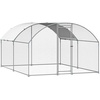 image:imageVEVOR Large Metal Chicken Coop with Run Walkin Chicken Coop for Yard with Waterproof Cover 65 x 98 x 65 ft Spire Roof Large Poultry Cage for Hen House Duck Coop and Rabbit Run1575L x 1181W x 787H