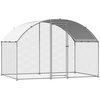 image:imageVEVOR Large Metal Chicken Coop with Run Walkin Chicken Coop for Yard with Waterproof Cover 65 x 98 x 65 ft Spire Roof Large Poultry Cage for Hen House Duck Coop and Rabbit Run1181L x 787W x 787H
