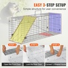 image:imageVEVOR Live Animal Cage Trap 31 x 10 x 12 Humane Cat Trap Galvanized Iron Folding Animal Trap with Handle for Rabbits Stray Cats Squirrels Raccoons Groundhogs and Opossums