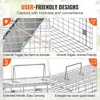 image:imageVEVOR Live Animal Cage Trap 31 x 10 x 12 Humane Cat Trap Galvanized Iron Folding Animal Trap with Handle for Rabbits Stray Cats Squirrels Raccoons Groundhogs and Opossums