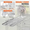 image:imageVEVOR Live Animal Cage Trap 31 x 10 x 12 Humane Cat Trap Galvanized Iron Folding Animal Trap with Handle for Rabbits Stray Cats Squirrels Raccoons Groundhogs and Opossums