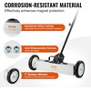 image:imageVEVOR Magnetic Pick Up Sweeper 17inch Heavy Duty Magnet Pickup Lawn Sweeper Roofing Tools 10 Lbs Yard Magnet with Telescoping Holder and Wheels to Pick Up Nails Magnetic Sweeper for Construction18 Inch45LBS