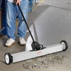 image:imageVEVOR Magnetic Pick Up Sweeper 17inch Heavy Duty Magnet Pickup Lawn Sweeper Roofing Tools 10 Lbs Yard Magnet with Telescoping Holder and Wheels to Pick Up Nails Magnetic Sweeper for Construction36 Inch55LBS