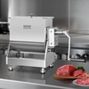 image:imageVEVOR Manual Meat Mixer 10L Fixed Tank  Heavy Duty Stainless Steel Hand Mixer for Ground Beef amp Sausage Max 15lb Mixing Meat Capacity with Gear Box and Lid HandleBX40T