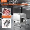 image:imageVEVOR Manual Meat Mixer 10L Fixed Tank  Heavy Duty Stainless Steel Hand Mixer for Ground Beef amp Sausage Max 15lb Mixing Meat Capacity with Gear Box and Lid HandleBX60