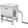 image:imageVEVOR Manual Meat Mixer 10L Fixed Tank  Heavy Duty Stainless Steel Hand Mixer for Ground Beef amp Sausage Max 15lb Mixing Meat Capacity with Gear Box and Lid HandleBX60