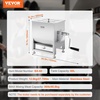 image:imageVEVOR Manual Meat Mixer 10L Fixed Tank  Heavy Duty Stainless Steel Hand Mixer for Ground Beef amp Sausage Max 15lb Mixing Meat Capacity with Gear Box and Lid HandleBX60