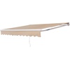 image:imageVEVOR Manual Retractable Awning 13 x 8 ft Outdoor Patio Awning Retractable Sun Shade Patio Door Window Awning Sunshade Shelter WaterResistant Polyester with Crank Handle for Balcony BackyardKhaki