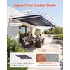 image:imageVEVOR Manual Retractable Awning 13 x 8 ft Outdoor Patio Awning Retractable Sun Shade Patio Door Window Awning Sunshade Shelter WaterResistant Polyester with Crank Handle for Balcony BackyardGray