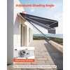 image:imageVEVOR Manual Retractable Awning 13 x 8 ft Outdoor Patio Awning Retractable Sun Shade Patio Door Window Awning Sunshade Shelter WaterResistant Polyester with Crank Handle for Balcony BackyardGray