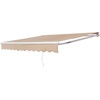 image:imageVEVOR Manual Retractable Awning 13 x 8 ft Outdoor Patio Awning Retractable Sun Shade Patio Door Window Awning Sunshade Shelter WaterResistant Polyester with Crank Handle for Balcony BackyardKhaki