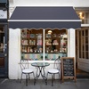 image:imageVEVOR Manual Retractable Awning 13 x 8 ft Outdoor Patio Awning Retractable Sun Shade Patio Door Window Awning Sunshade Shelter WaterResistant Polyester with Crank Handle for Balcony BackyardGray