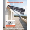 image:imageVEVOR Manual Retractable Awning 13 x 8 ft Outdoor Patio Awning Retractable Sun Shade Patio Door Window Awning Sunshade Shelter WaterResistant Polyester with Crank Handle for Balcony BackyardGray
