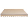 image:imageVEVOR Manual Retractable Awning 13 x 8 ft Outdoor Patio Awning Retractable Sun Shade Patio Door Window Awning Sunshade Shelter WaterResistant Polyester with Crank Handle for Balcony BackyardKhaki