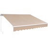 image:imageVEVOR Manual Retractable Awning 13 x 8 ft Outdoor Patio Awning Retractable Sun Shade Patio Door Window Awning Sunshade Shelter WaterResistant Polyester with Crank Handle for Balcony BackyardKhaki
