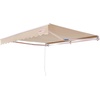 image:imageVEVOR Manual Retractable Awning 13 x 8 ft Outdoor Patio Awning Retractable Sun Shade Patio Door Window Awning Sunshade Shelter WaterResistant Polyester with Crank Handle for Balcony BackyardKhaki