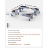 image:imageVEVOR Mini Fridge Stand 1625 Adjustable Dolly Washing Machine Stand Base with 4 Strong Feet 4 Locking Swivel Wheels Furniture Mover Mobile Base for Washing Machine Washer and Dryer
